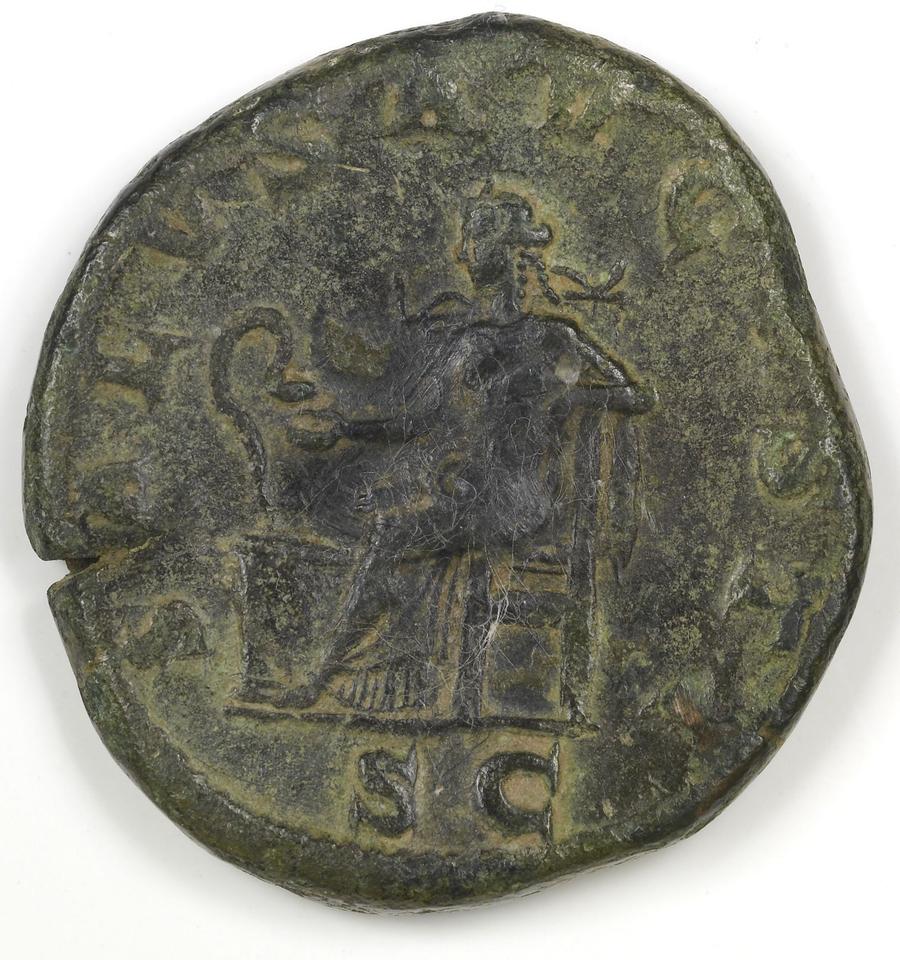 Maximinus I, Bronze sestertius, collection photograph IATH-1989.19.21, reverse