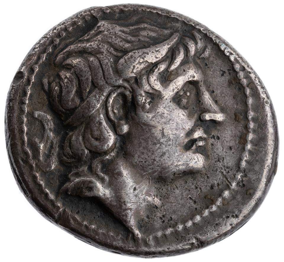 Demetrios Poliorketes, silver tetradrachm, collection photograph ANS-1944.100.13759, obverse