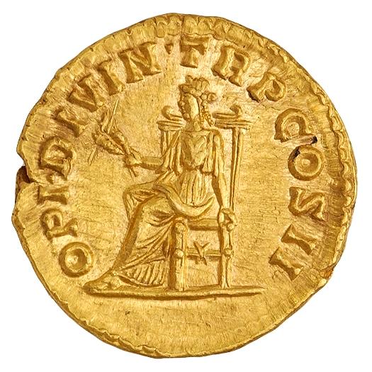 Pertinax, gold aureus, collection photograph ANS-1944.100.64170, reverse
