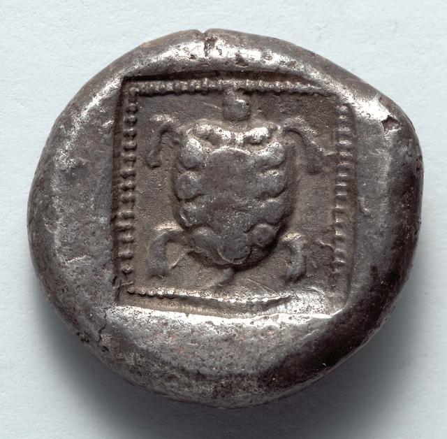Early Lycian Dynasts Silver Stater: Boar and Tortoise, reverse