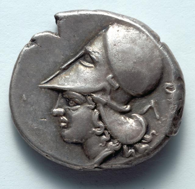 Leukas Silver Stater: Pegasos and Athena, reverse