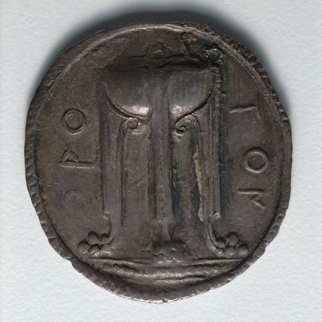 Kroton Archaic Silver Stater: Delphic Tripod and South Italian Incuse Fabric, obverse