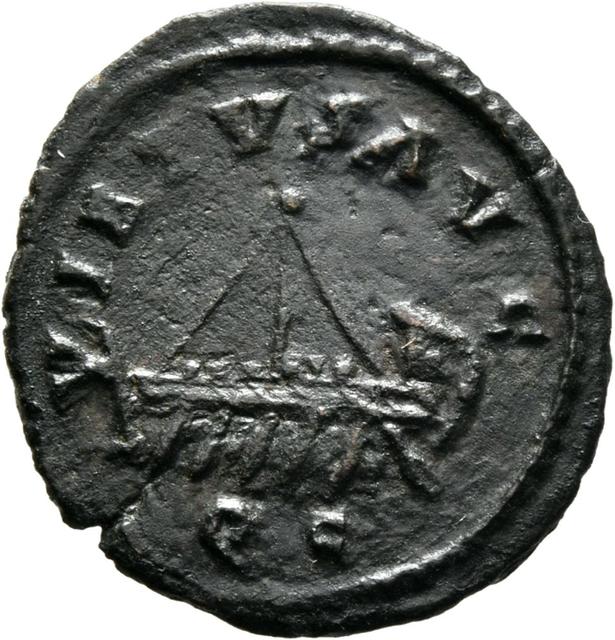 Allectus Silver Quinarius, reverse