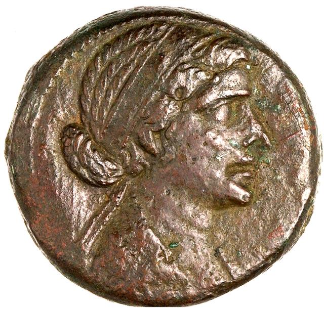 Cleopatra VII Bronze 80 Drachm, obverse