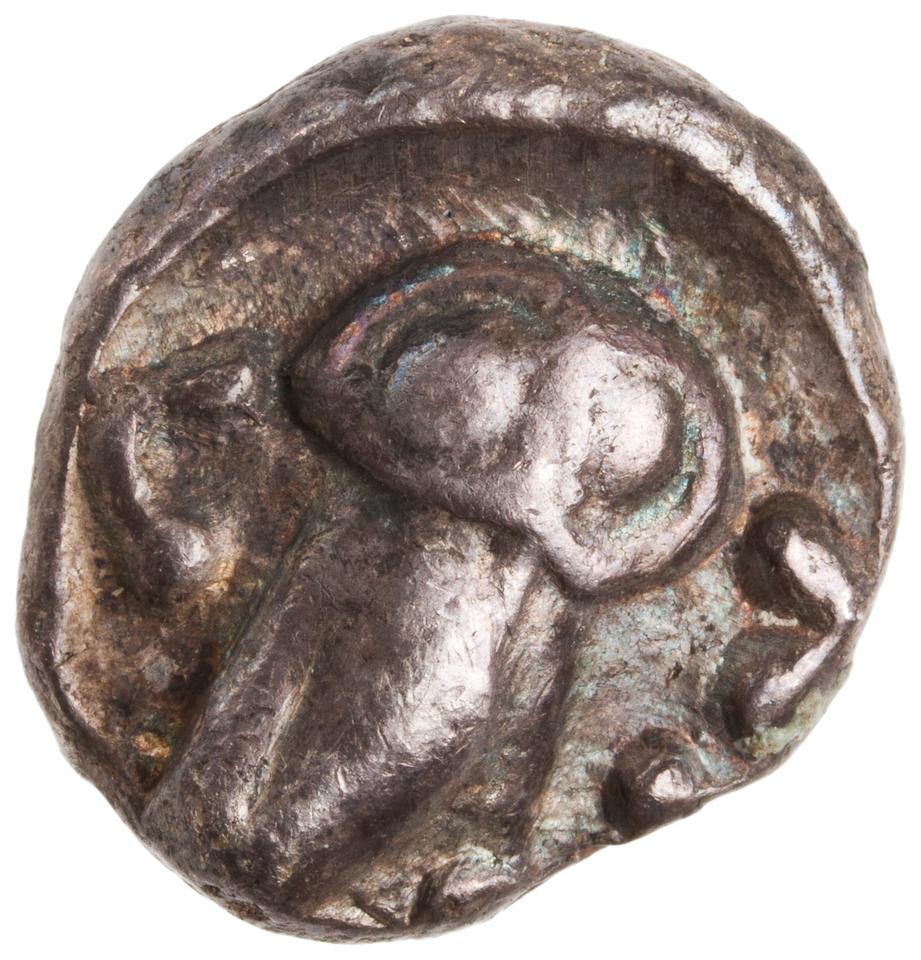 Samaria (Achaemenid province), silver m'h, collection photograph ANS-2010.77.13, reverse