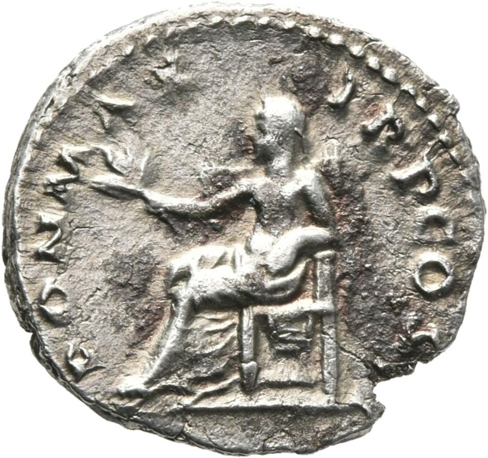 Vespasian, Silver denarius, collection photograph Mainz-ID6, reverse
