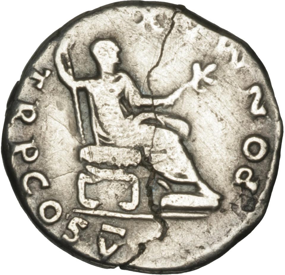 Vespasian, Silver denarius, collection photograph Herzog-ID35, reverse