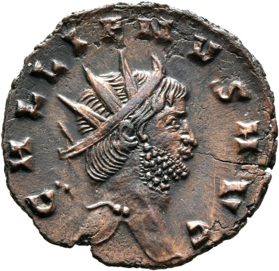 Gallienus, silver antoninianus, collection photograph Mainz-ID35, obverse