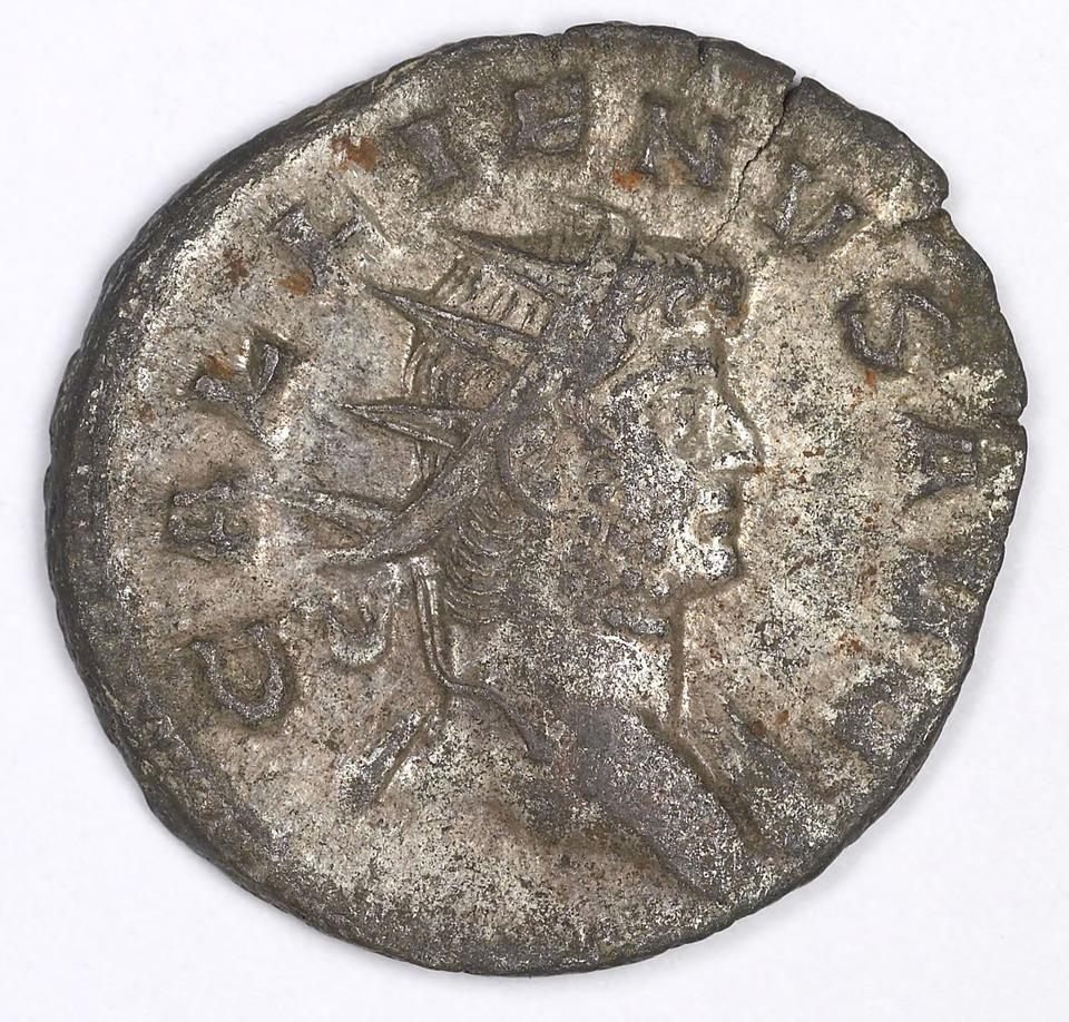 Gallienus, silver antoninianus, collection photograph IATH-1991.17.107, obverse