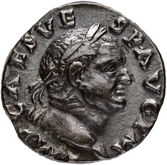 Vespasian, Silver denarius, collection photograph Hamburg-ID441, obverse