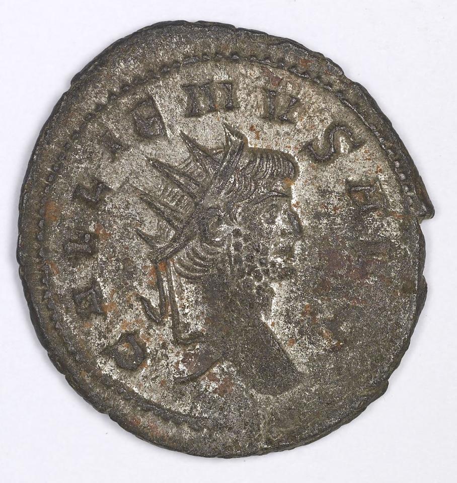 Gallienus, silver antoninianus, collection photograph IATH-1991.17.80, obverse