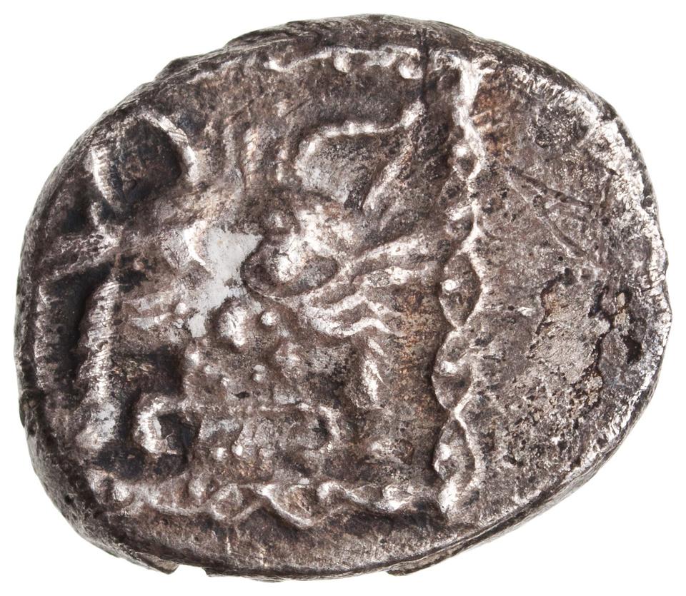 Samaria (Achaemenid province), silver m'h, collection photograph ANS-2010.77.124, obverse