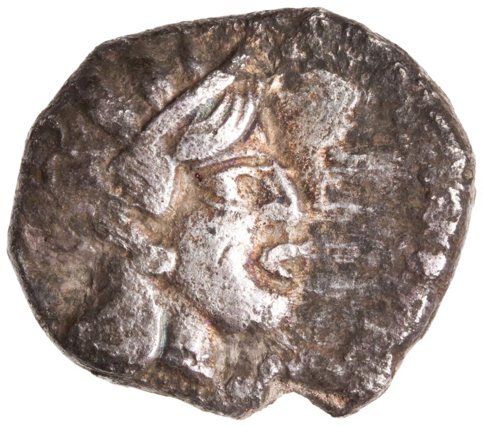 Samaria (Achaemenid province), silver m'h, collection photograph ANS-2010.77.19, obverse