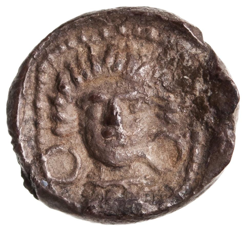 Samaria (Achaemenid province), silver 1/2 m'h, collection photograph ANS-2010.77.138, obverse