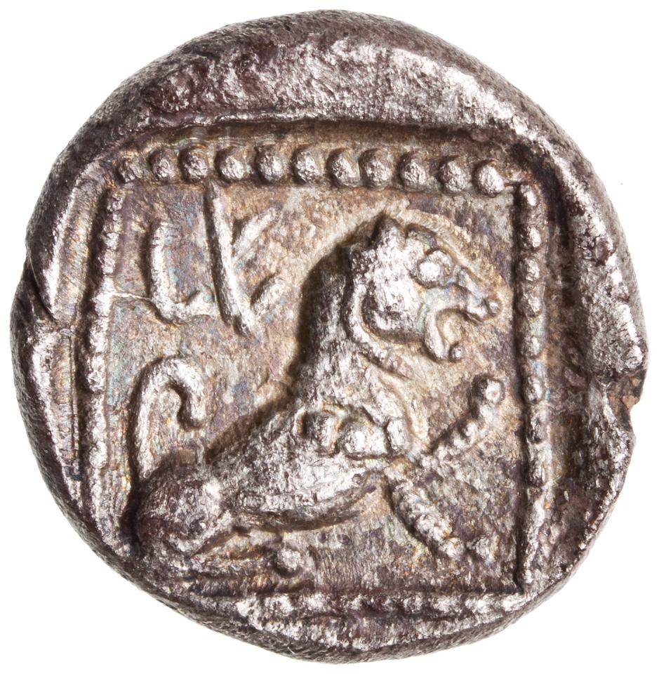 Samaria (Achaemenid province), silver m'h, collection photograph ANS-2010.77.81, reverse