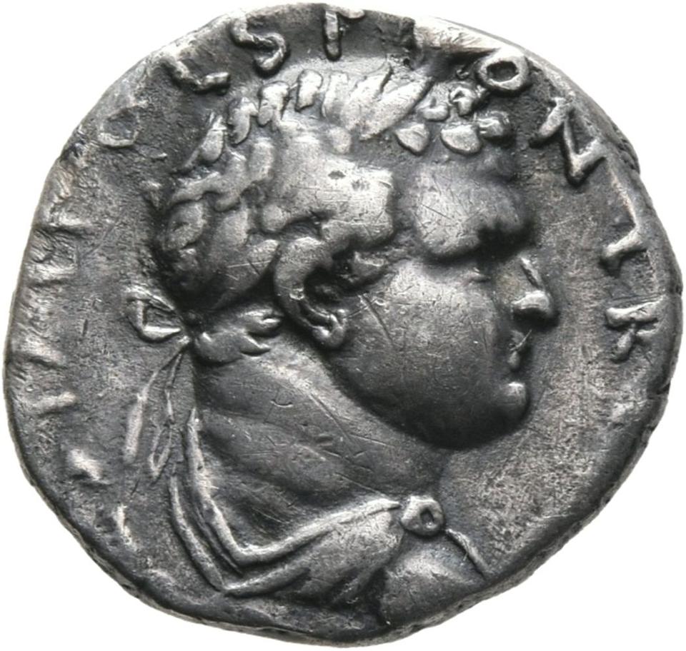 Vespasian, Silver denarius, collection photograph Mainz-ID611, obverse