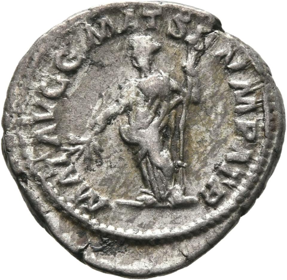 Caracalla, Silver denarius, collection photograph Mainz-ID1062, reverse