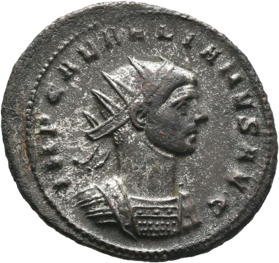 Aurelian, silver antoninianus, collection photograph Mainz-ID139, obverse