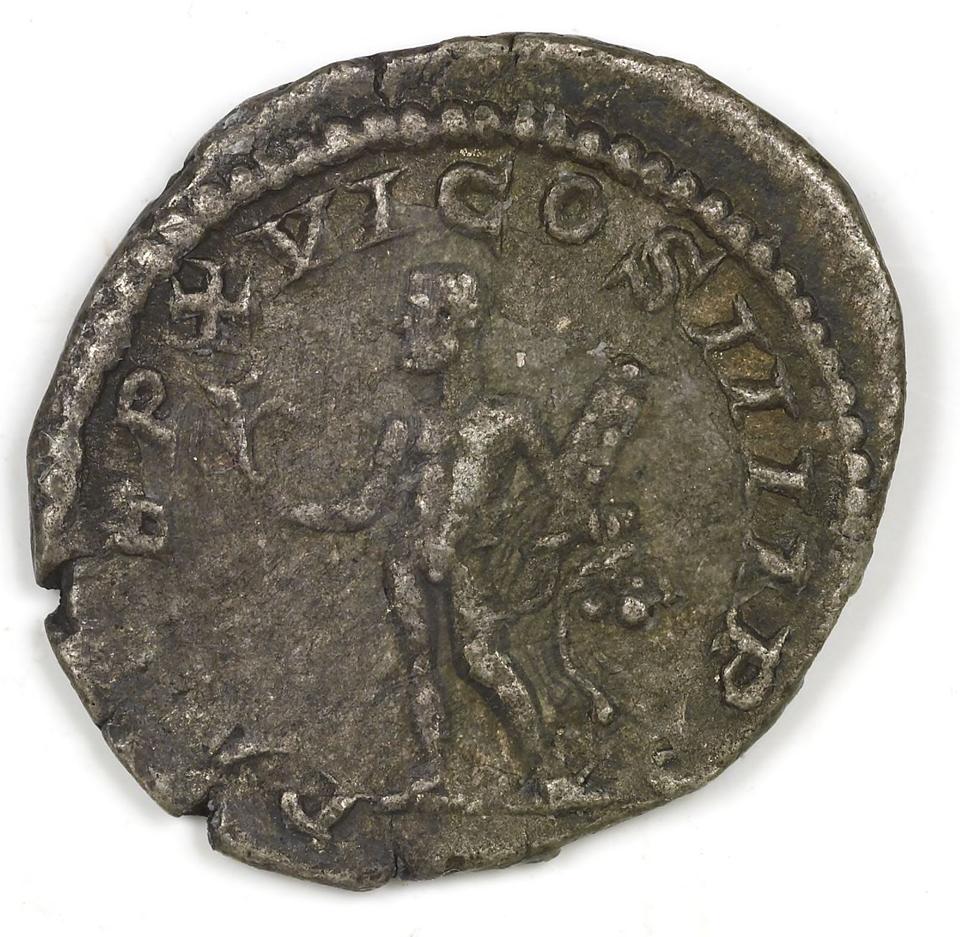 Caracalla, Silver denarius, collection photograph IATH-1989.19.17, reverse