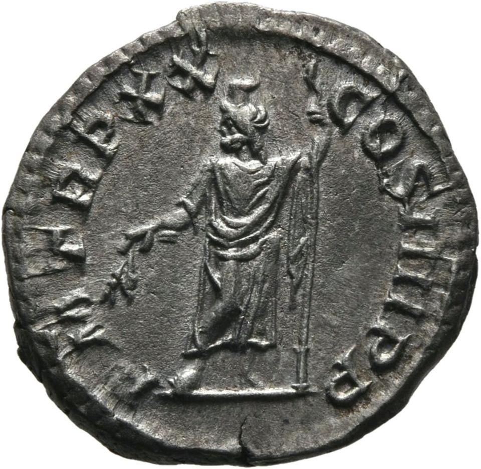Caracalla, Silver denarius, collection photograph Mainz-ID486, reverse