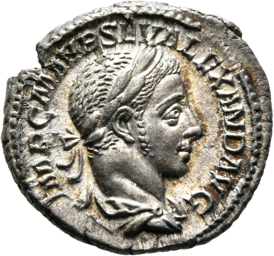 Severus Alexander, Silver denarius, collection photograph Mainz-ID635, obverse