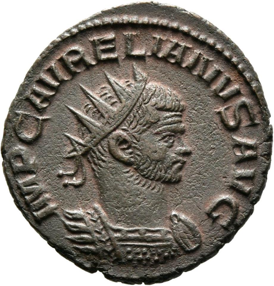 Aurelian, silver antoninianus, collection photograph Mainz-ID839, obverse