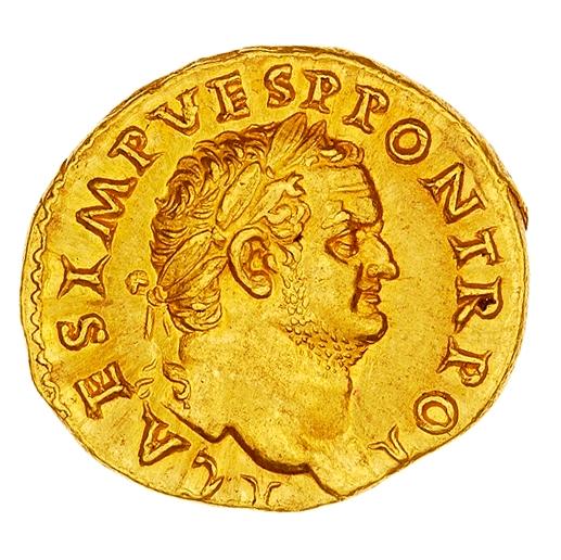 Vespasian, Gold aureus, collection photograph ANS-1967.153.126, obverse