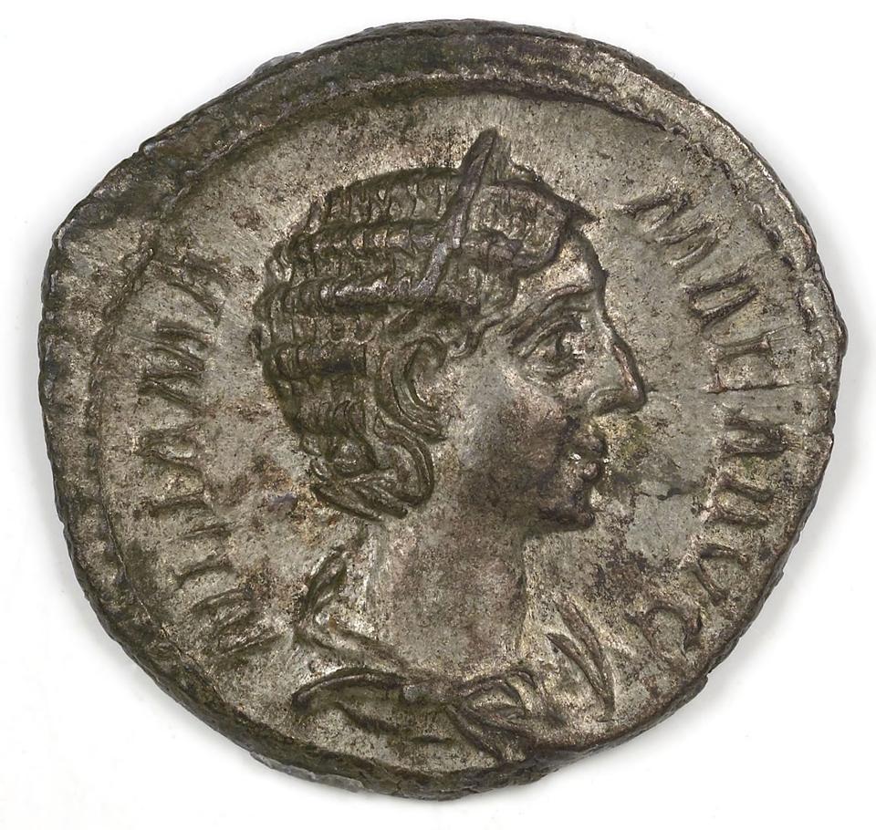Severus Alexander, Silver denarius, collection photograph IATH-2001.4.3, obverse