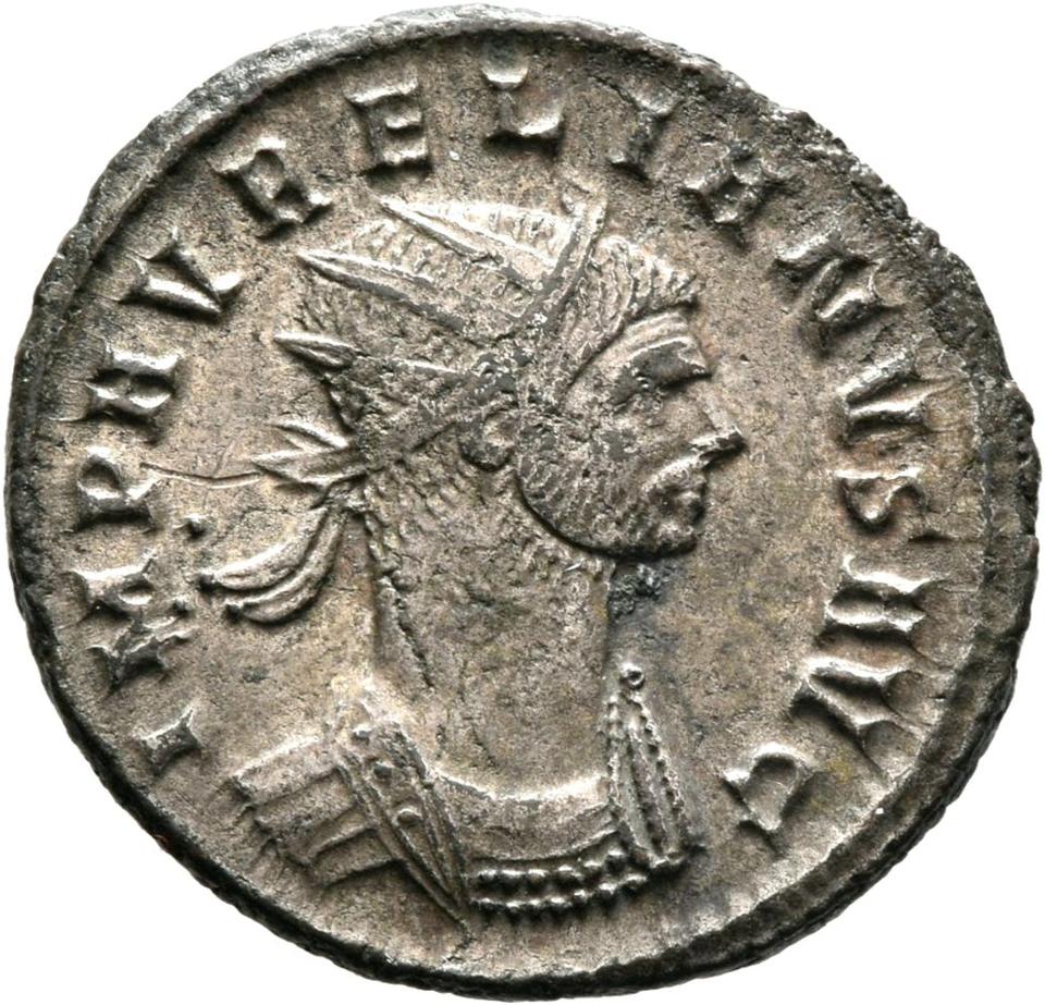 Aurelian, silver antoninianus, collection photograph Mainz-ID178, obverse