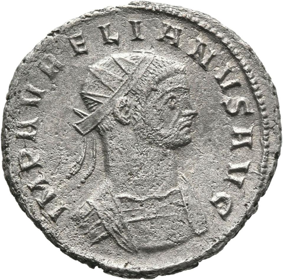 Aurelian, silver antoninianus, collection photograph Mainz-ID134, obverse