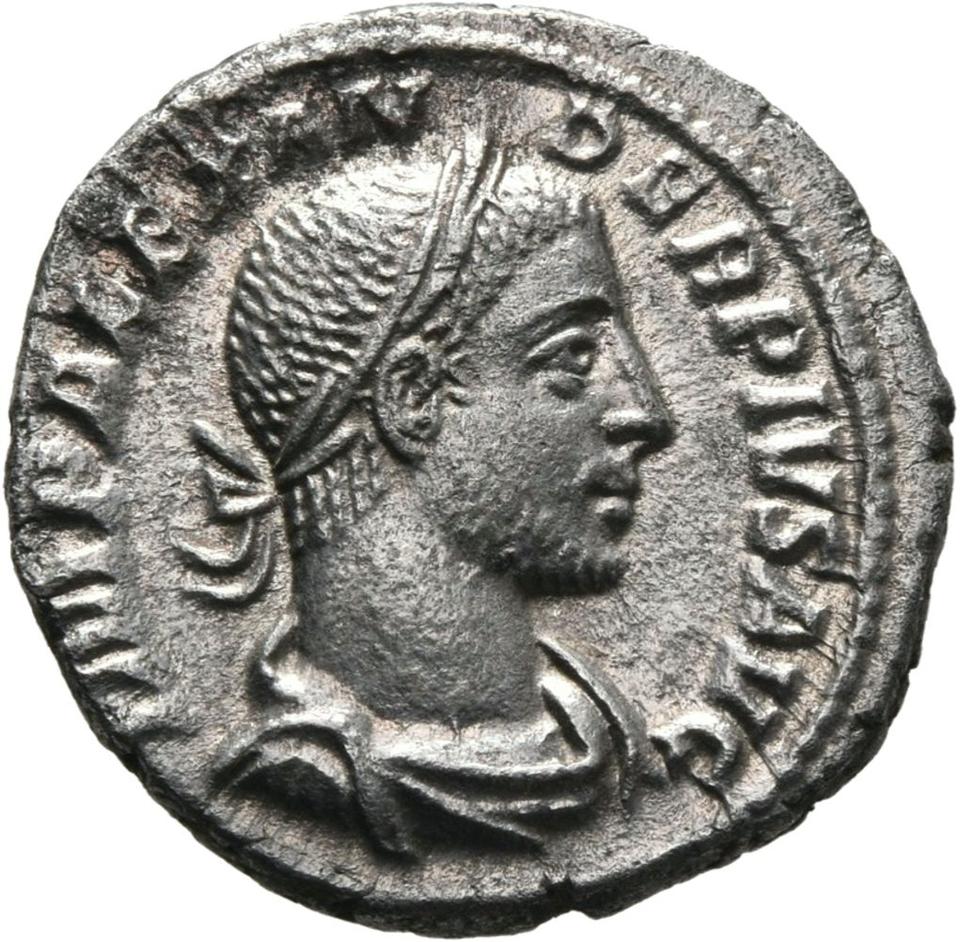 Severus Alexander, Silver denarius, collection photograph Mainz-ID636, obverse
