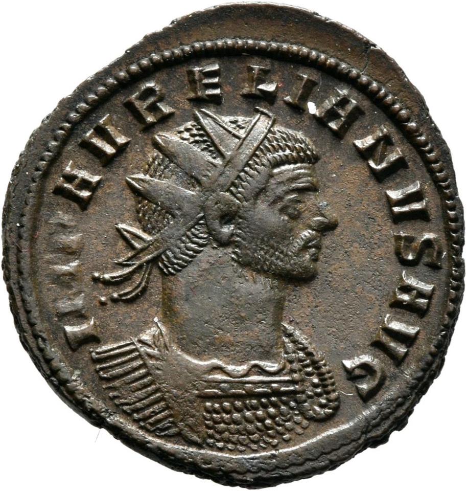 Aurelian, silver antoninianus, collection photograph Mainz-ID840, obverse