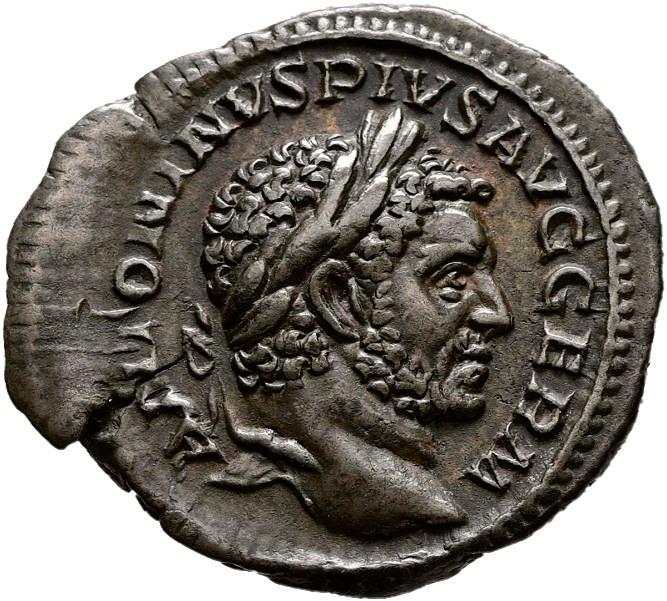 Caracalla, Silver denarius, collection photograph Hamburg-ID903, obverse