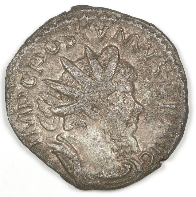 Gallic Empire Postumus Silver Antoninianus RIC V Postumus 58, obverse