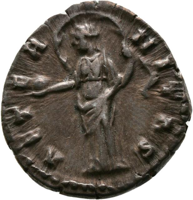 Diva Faustina Silver Denarius, RIC III Antoninus Pius 351a, reverse