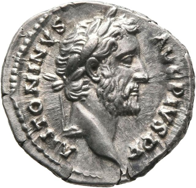 Antoninus Pius Silver Denarius, RIC III Antoninus Pius 136, obverse