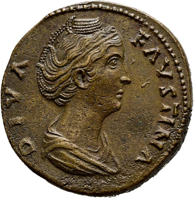 Diva Faustina Sestertius, RIC III Antoninus Pius 1103Aa, obverse