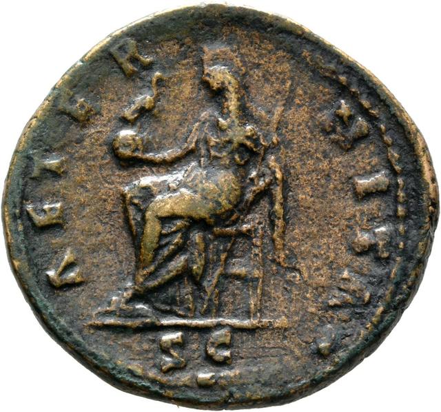 Diva Faustina I Sestertius, RIC III Antoninus Pius 1103, reverse