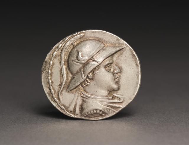 Eukratides I, Silver Tetradrachm, Greco-Bactrian Kingdom, obverse