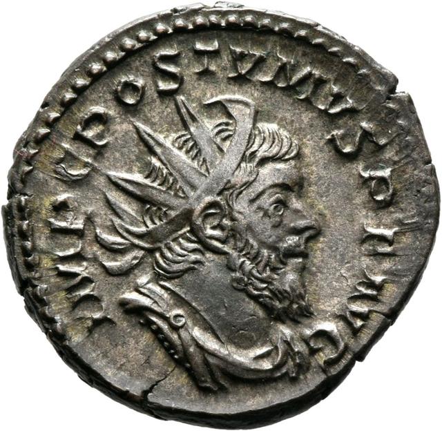 Postumus Silver Antoninianus RIC V Postumus 59, obverse