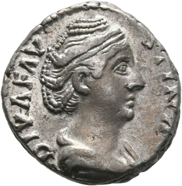 Faustina the Elder Silver Denarius RIC III Antoninus Pius 363, obverse