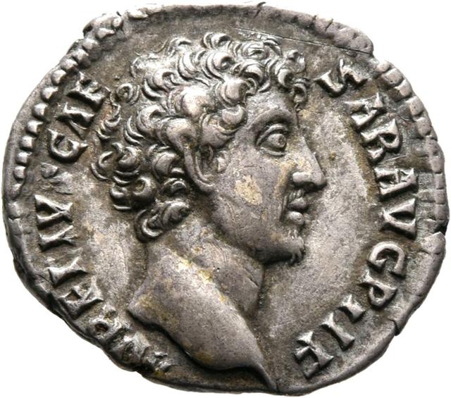Marcus Aurelius Denarius, RIC III Antoninus Pius 431, obverse
