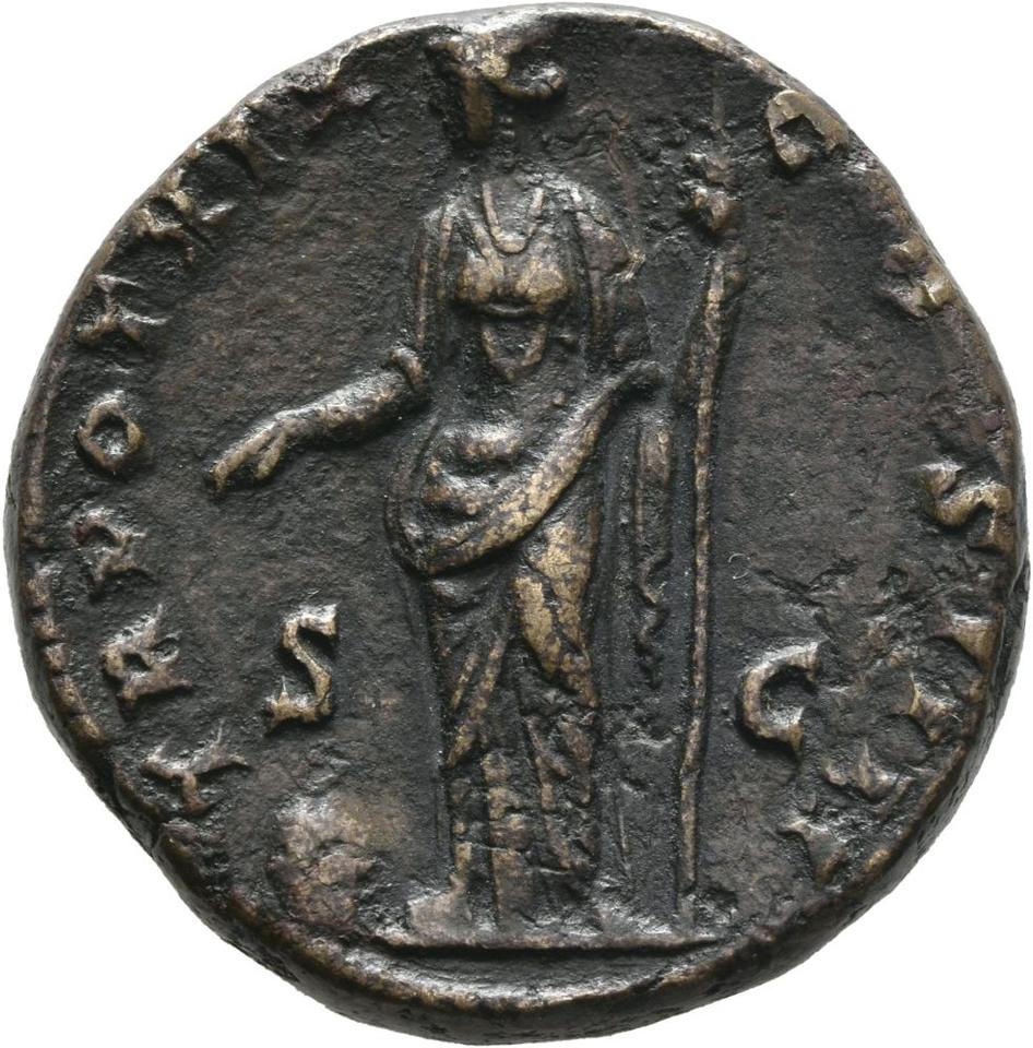 Antoninus Pius, copper-alloy sestertius, collection photograph Mainz-ID272, reverse
