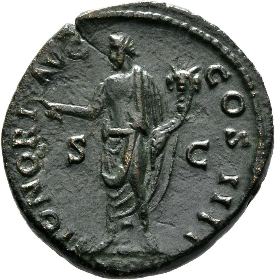 Antoninus Pius, copper-alloy sestertius, collection photograph Mainz-ID274, reverse