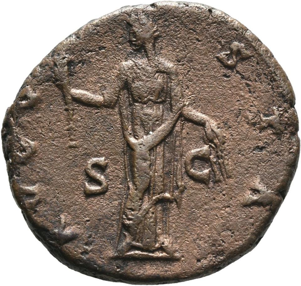 Antoninus Pius, copper-alloy sestertius, collection photograph Mainz-ID122, reverse