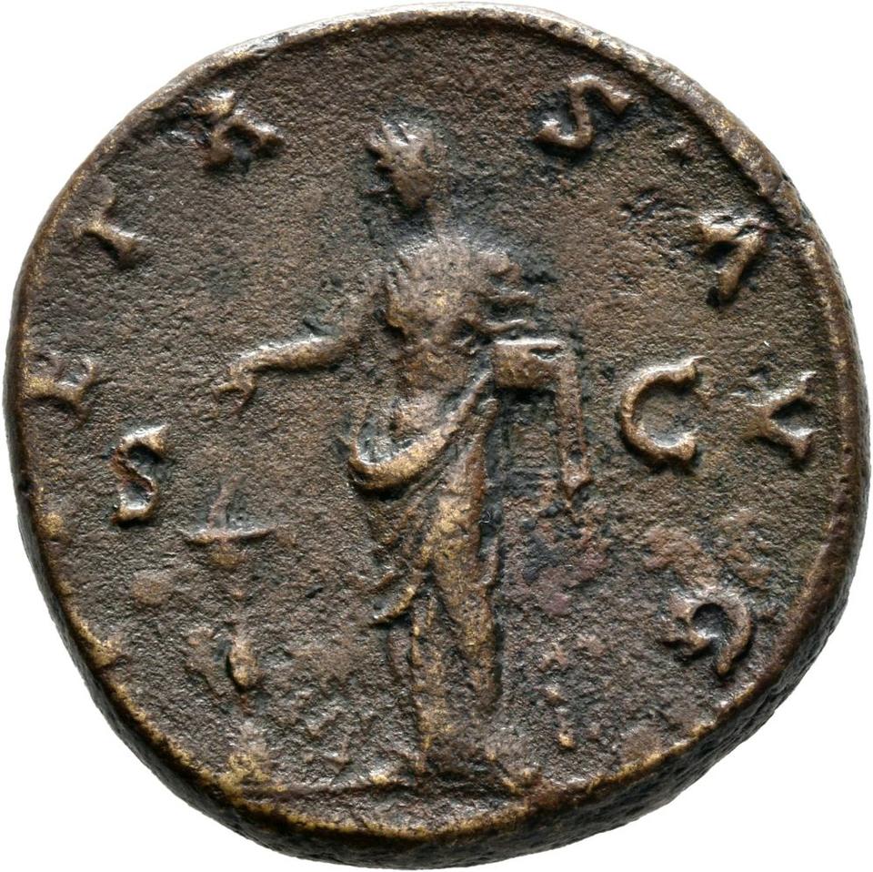 Antoninus Pius, copper-alloy sestertius, collection photograph Mainz-ID926, reverse