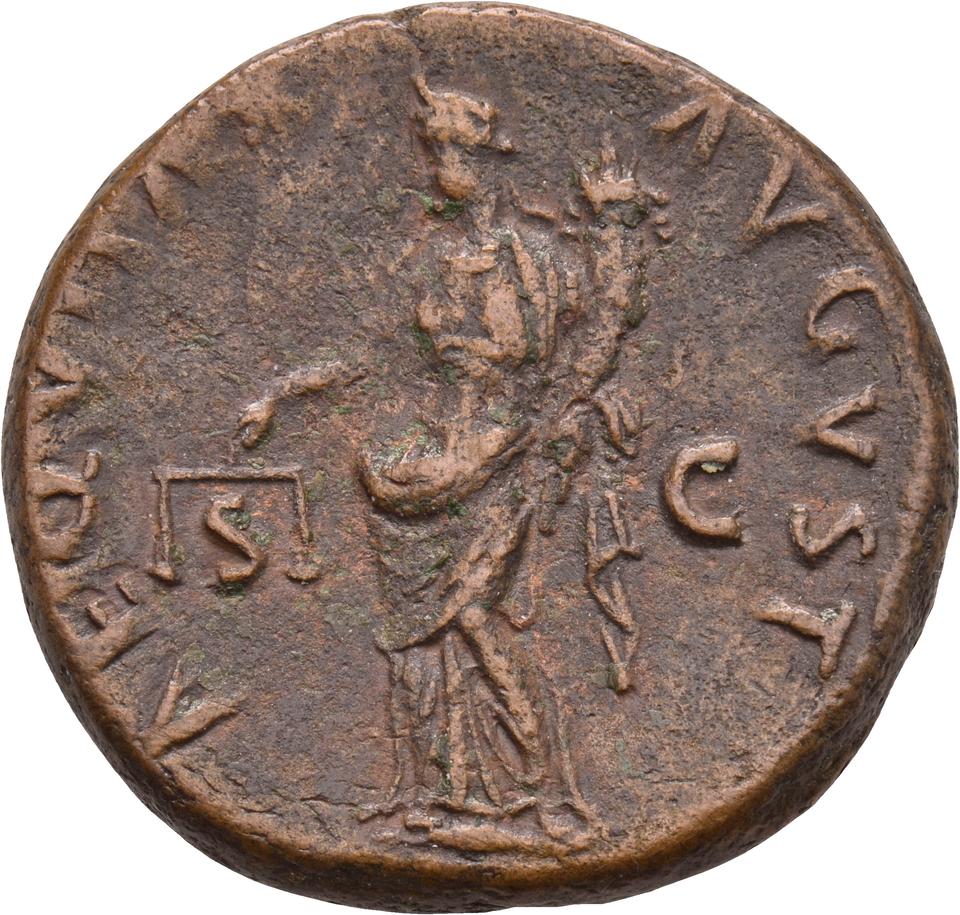 Nerva, copper-alloy as, collection photograph Koeln-ID683, reverse