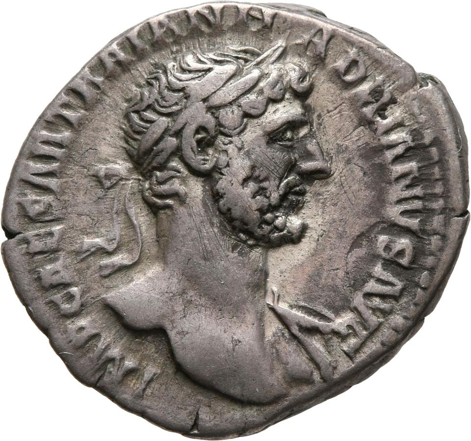 Hadrian, silver denarius, collection photograph Univie-ID680, obverse