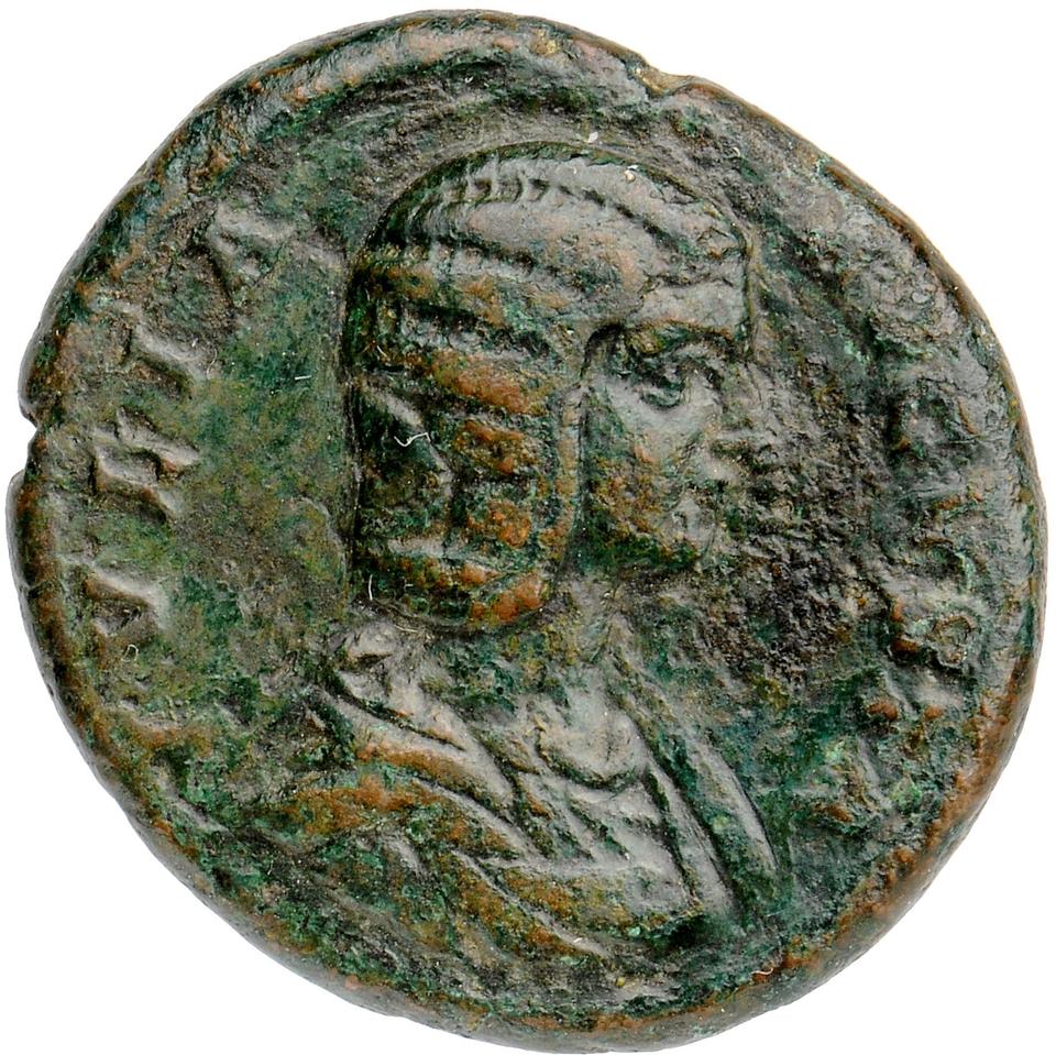 Septimius Severus, copper-alloy dupondius, collection photograph Muenster-ID12, obverse