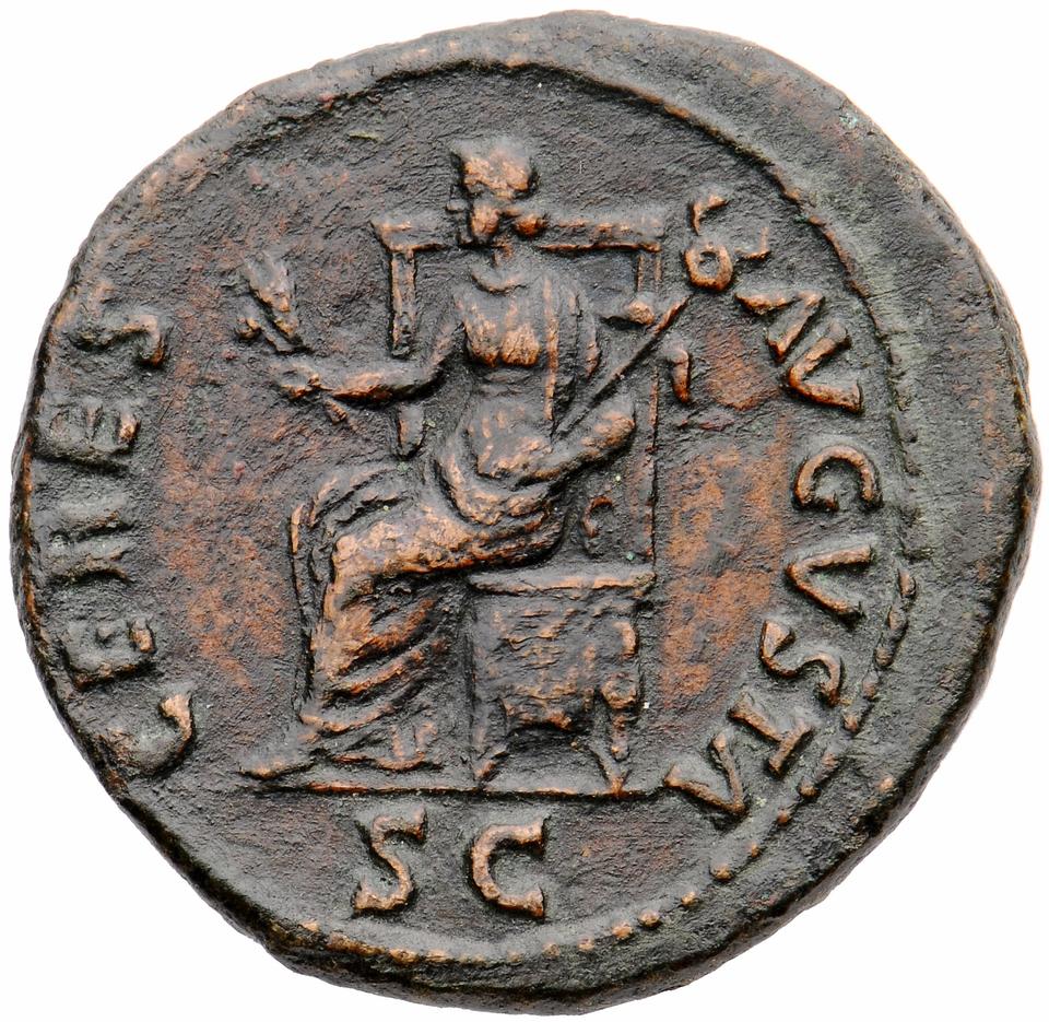 Galba, copper-alloy as, collection photograph Muenster-ID240, reverse